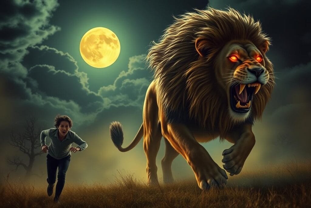 dream of lion chasing me